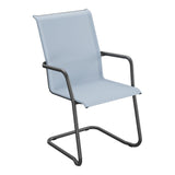 Schaffner Locarno Fauteuil Cantilever empilable – Bleu Glace 57 / Anthracite 77