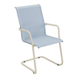 Schaffner Locarno Fauteuil Cantilever empilable – Bleu Glace 57 / Champagne 85