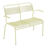 Schaffner Säntis Banc Spaghetti 2 places avec accoudoirs – Jaune Buis 18 / Jaune Buis 18