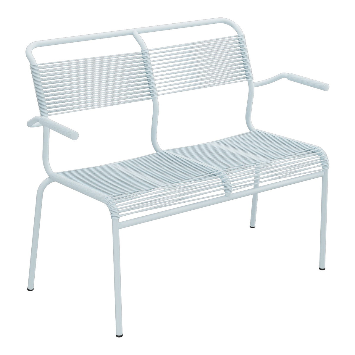 Schaffner Säntis Banc Spaghetti 2 places avec accoudoirs – Bleu Pastel 51 / Bleu Pastel 51