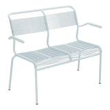 Schaffner Säntis Banc Spaghetti 2 places avec accoudoirs – Bleu Pastel 51 / Bleu Pastel 51