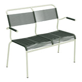 Schaffner Säntis Banc Spaghetti 2 places avec accoudoirs – Vert Sapin 66 / Vert Pastel 64