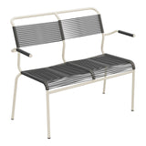Schaffner Säntis Banc Spaghetti 2 places avec accoudoirs – Anthracite 77 / Sable Pastel 15