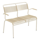 Schaffner Säntis Banc Spaghetti 2 places avec accoudoirs – Marron Pastel 83 / Sable Pastel 15