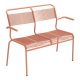 Schaffner Säntis Banc Spaghetti 2 places avec accoudoirs – Terracotta 84 / Terracotta 84