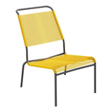 Schaffner Säntis Chaise basse Haut dossier Spaghetti – Jaune 11 / Noir 91