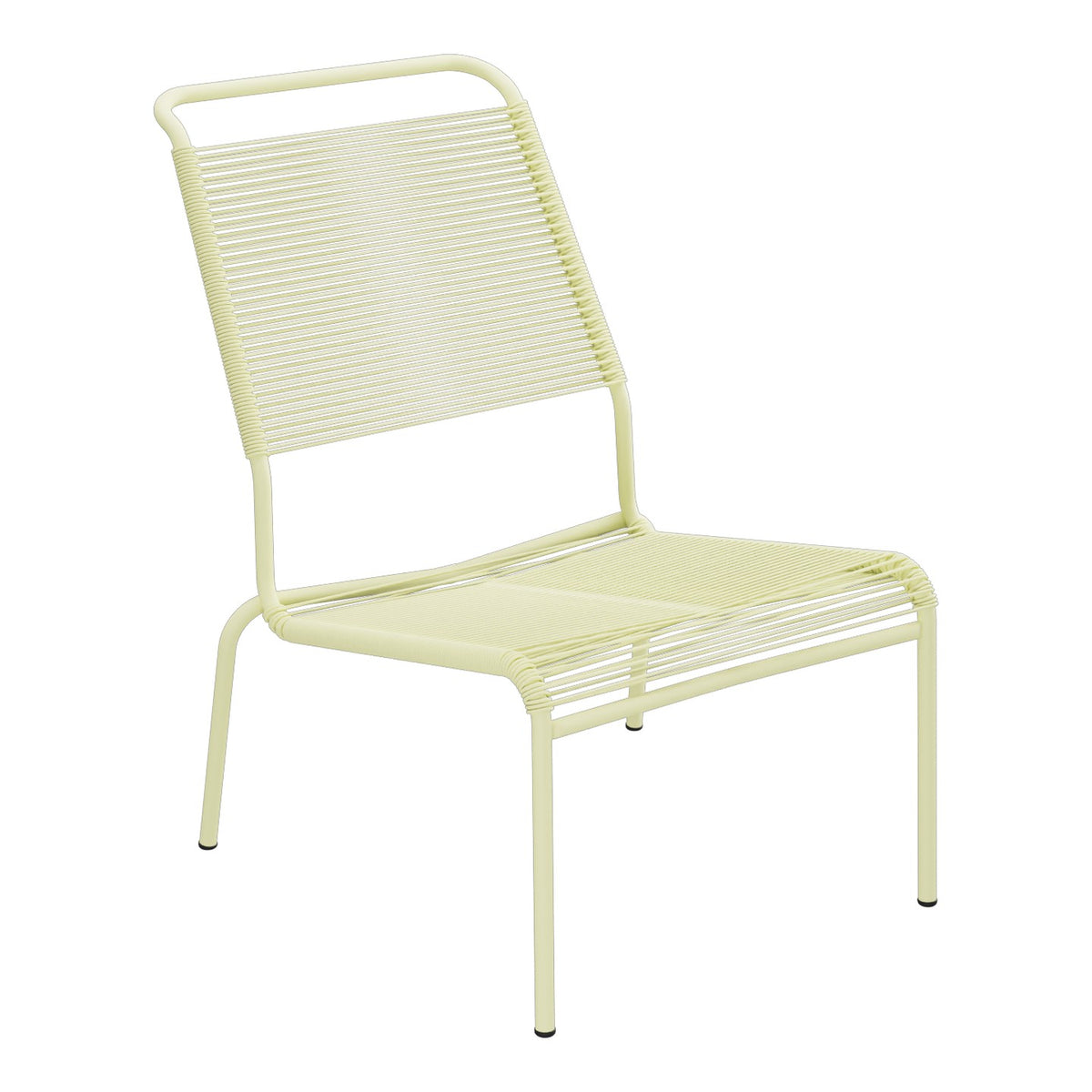 Schaffner Säntis Chaise basse Haut dossier Spaghetti – Jaune Buis 18 / Jaune Buis 18