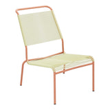 Schaffner Säntis Chaise basse Haut dossier Spaghetti – Jaune Buis 18 / Terracotta 84