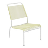 Schaffner Säntis Chaise basse Haut dossier Spaghetti – Jaune Buis 18 / Blanc 90