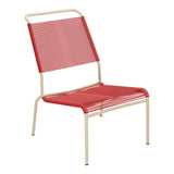 Schaffner Säntis Chaise basse Haut dossier Spaghetti – Rouge 30 / Marron Pastel 83