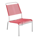 Schaffner Säntis Chaise basse Haut dossier Spaghetti – Rouge Érable 33 / Galvanisé à chaud 02