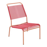 Schaffner Säntis Chaise basse Haut dossier Spaghetti – Rouge Érable 33 / Terracotta 84