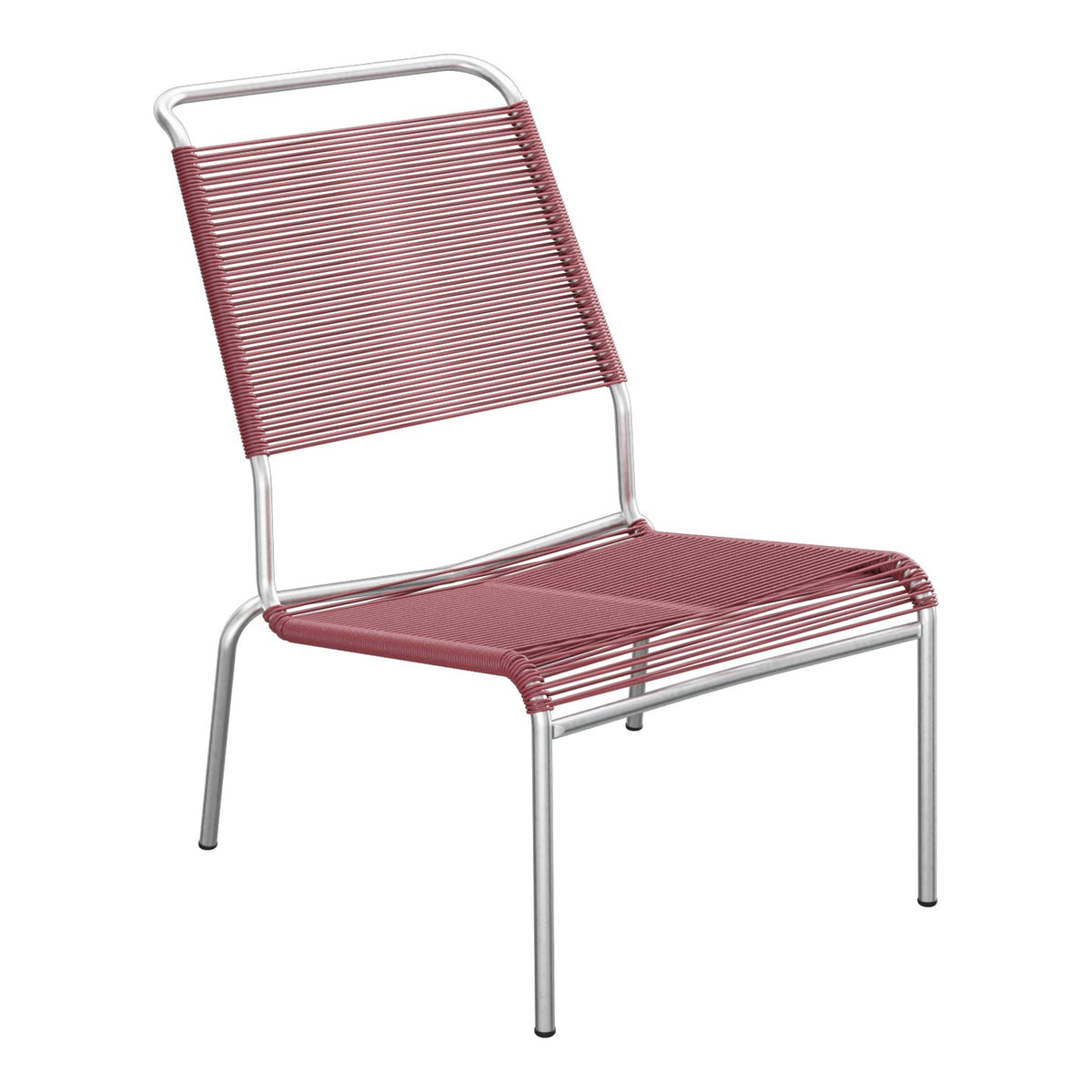 Schaffner Säntis Chaise basse Haut dossier Spaghetti – Bordeaux 38 / Galvanisé à chaud 02
