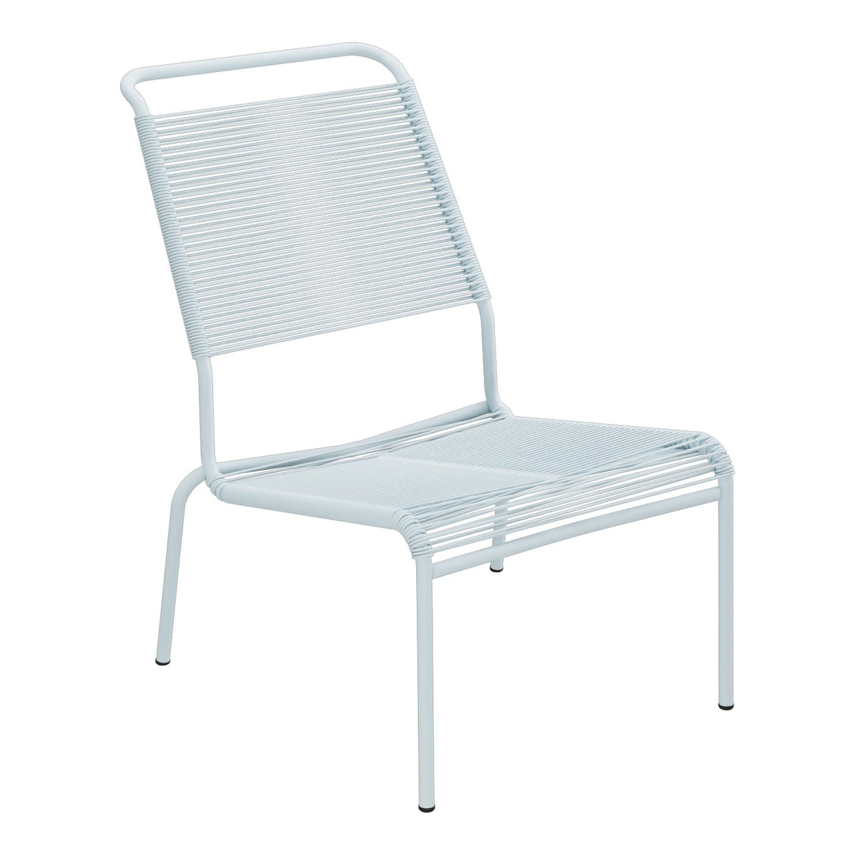 Schaffner Säntis Chaise basse Haut dossier Spaghetti – Bleu Pastel 51 / Bleu Pastel 51