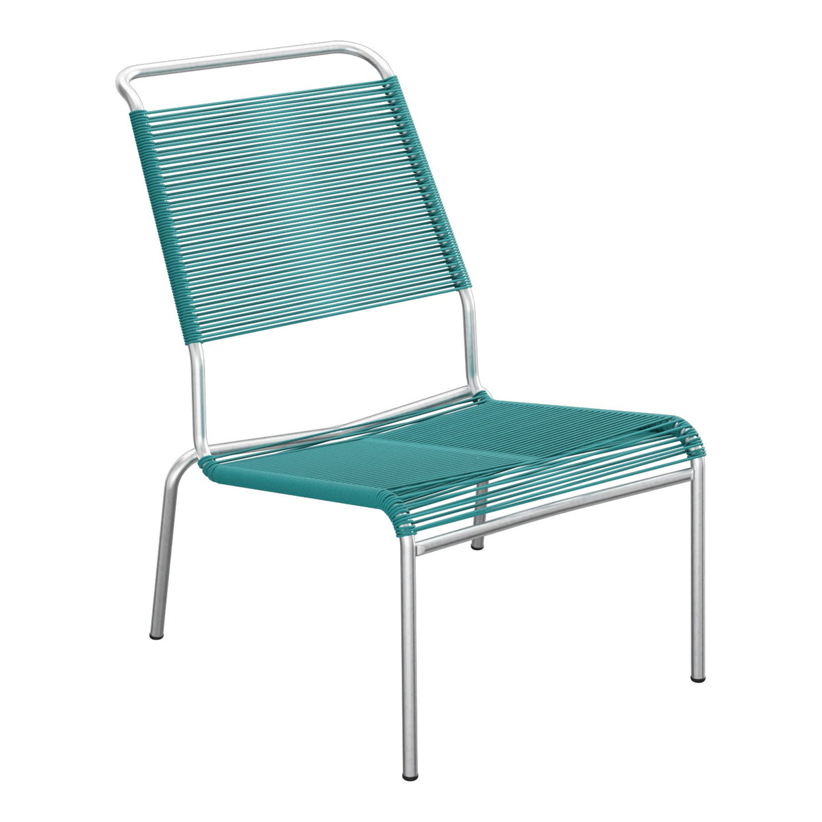 Schaffner Säntis Chaise basse Haut dossier Spaghetti – Bleu Kali 56 / Galvanisé à chaud 02