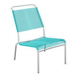 Schaffner Säntis Chaise basse Haut dossier Spaghetti – Turquoise 58 / Galvanisé à chaud 02