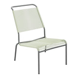 Schaffner Säntis Chaise basse Haut dossier Spaghetti – Vert Pastel 64 / Graphite 73
