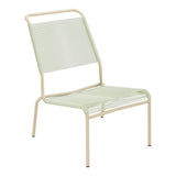 Schaffner Säntis Chaise basse Haut dossier Spaghetti – Vert Pastel 64 / Marron Pastel 83