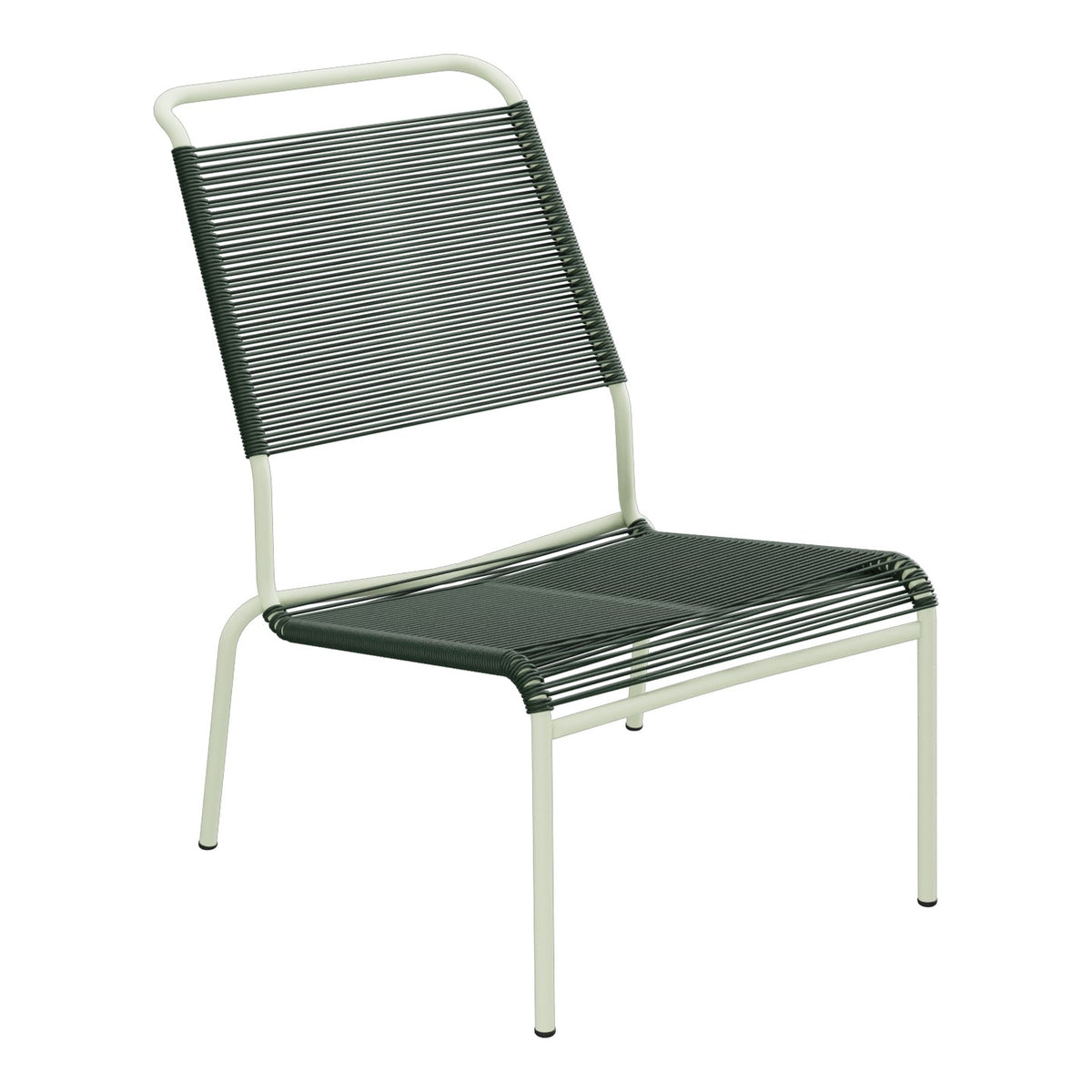 Schaffner Säntis Chaise basse Haut dossier Spaghetti – Vert Sapin 66 / Vert Pastel 64