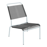 Schaffner Säntis Chaise basse Haut dossier Spaghetti – Anthracite 77 / Bleu Pastel 51