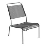 Schaffner Säntis Chaise basse Haut dossier Spaghetti – Anthracite 77 / Graphite 73