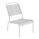Schaffner Säntis Chaise basse Haut dossier Spaghetti – Gris Argent 78 / Bleu Pastel 51