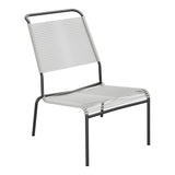 Schaffner Säntis Chaise basse Haut dossier Spaghetti – Gris Argent 78 / Anthracite 77