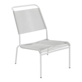 Schaffner Säntis Chaise basse Haut dossier Spaghetti – Gris Argent 78 / Blanc 90