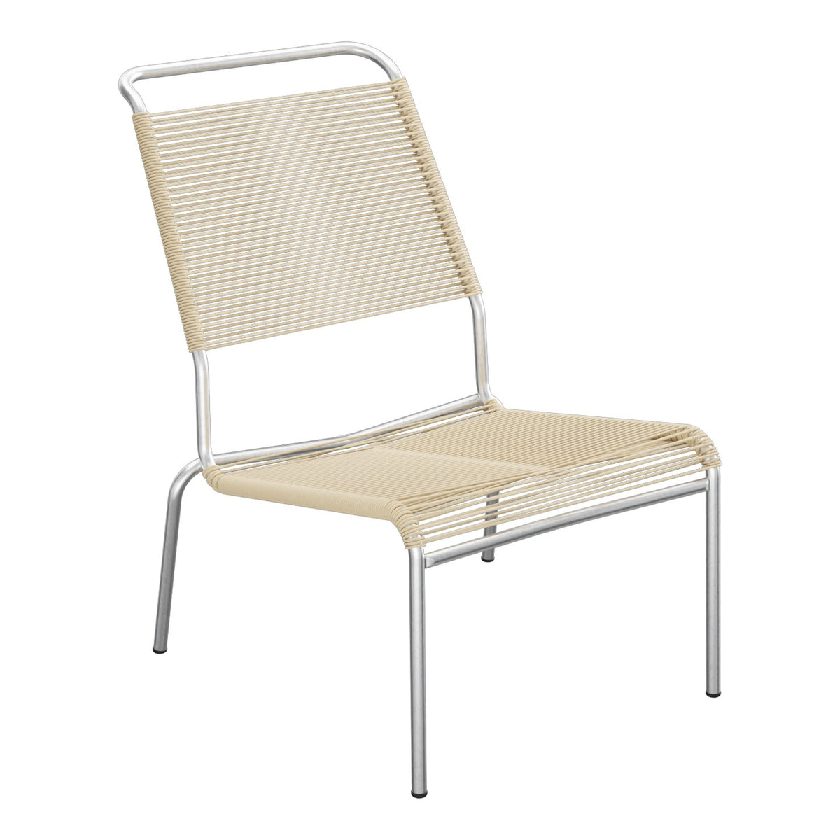 Schaffner Säntis Chaise basse Haut dossier Spaghetti – Marron Pastel 83 / Galvanisé à chaud 02