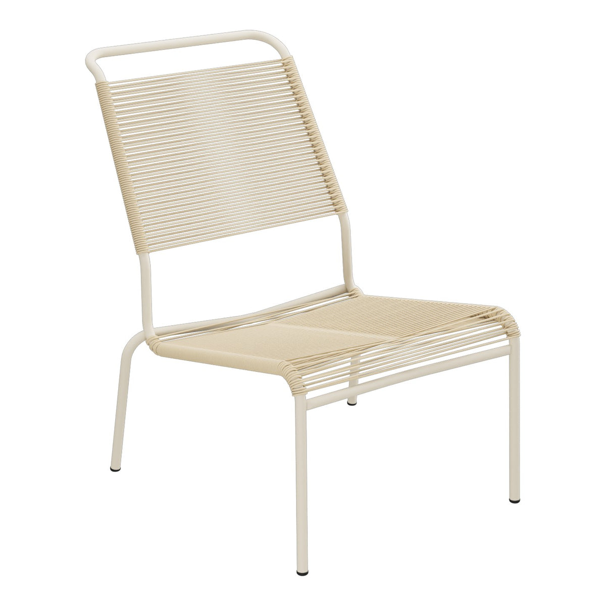 Schaffner Säntis Chaise basse Haut dossier Spaghetti – Marron Pastel 83 / Sable Pastel 15