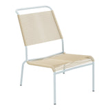 Schaffner Säntis Chaise basse Haut dossier Spaghetti – Marron Pastel 83 / Bleu Pastel 51