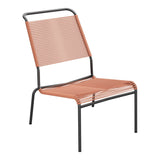 Schaffner Säntis Chaise basse Haut dossier Spaghetti – Terracotta 84 / Anthracite 77