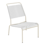 Schaffner Säntis Chaise basse Haut dossier Spaghetti – Blanc 90 / Sable Pastel 15
