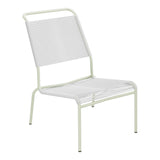 Schaffner Säntis Chaise basse Haut dossier Spaghetti – Blanc 90 / Vert Pastel 64