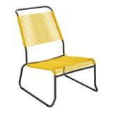 Schaffner Säntis Chaise basse Haut dossier luge Spaghetti – Jaune 11 / Anthracite 77