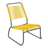 Schaffner Säntis Chaise basse Haut dossier luge Spaghetti – Jaune 11 / Noir 91