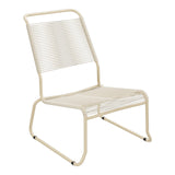 Schaffner Säntis Chaise basse Haut dossier luge Spaghetti – Sable Pastel 15 / Marron Pastel 83