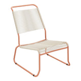 Schaffner Säntis Chaise basse Haut dossier luge Spaghetti – Sable Pastel 15 / Terracotta 84