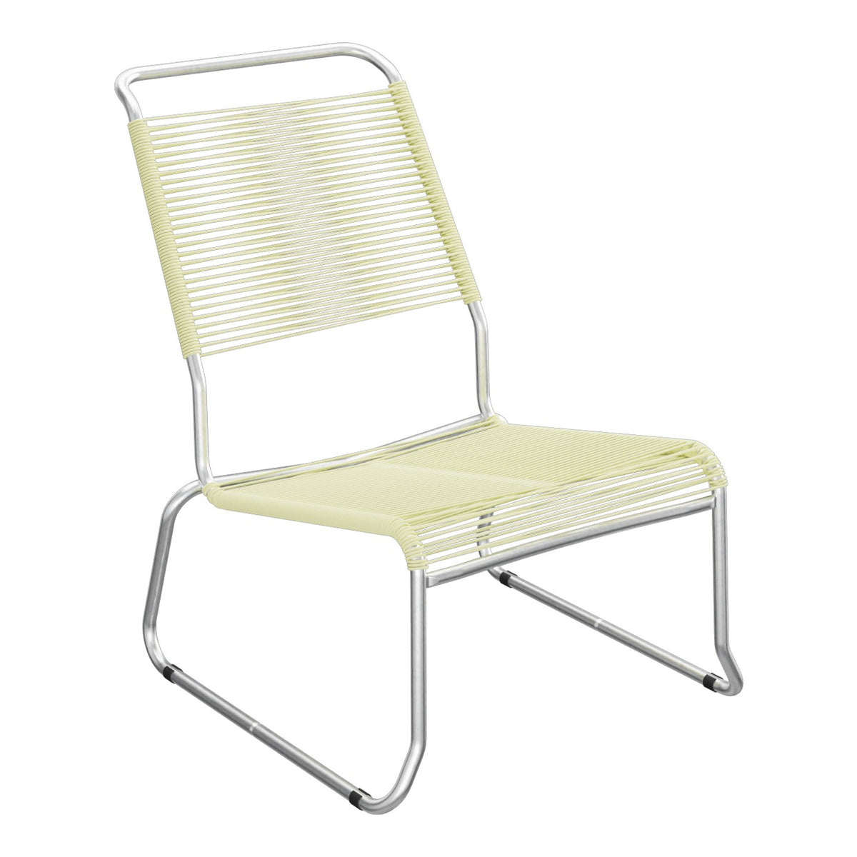 Schaffner Säntis Chaise basse Haut dossier luge Spaghetti – Jaune Buis 18 / Galvanisé à chaud 02
