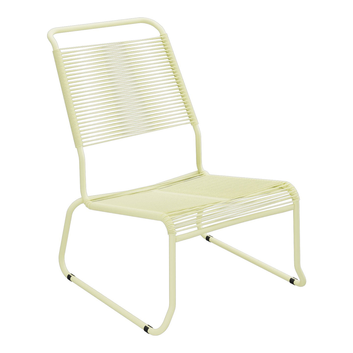 Schaffner Säntis Chaise basse Haut dossier luge Spaghetti – Jaune Buis 18 / Jaune Buis 18