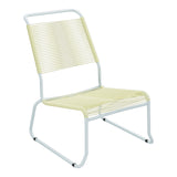 Schaffner Säntis Chaise basse Haut dossier luge Spaghetti – Jaune Buis 18 / Bleu Pastel 51