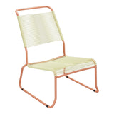 Schaffner Säntis Chaise basse Haut dossier luge Spaghetti – Jaune Buis 18 / Terracotta 84