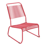 Schaffner Säntis Chaise basse Haut dossier luge Spaghetti – Rouge Érable 33 / Rouge Érable 33