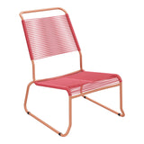 Schaffner Säntis Chaise basse Haut dossier luge Spaghetti – Rouge Érable 33 / Terracotta 84