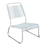 Schaffner Säntis Chaise basse Haut dossier luge Spaghetti – Bleu Pastel 51 / Galvanisé à chaud 02