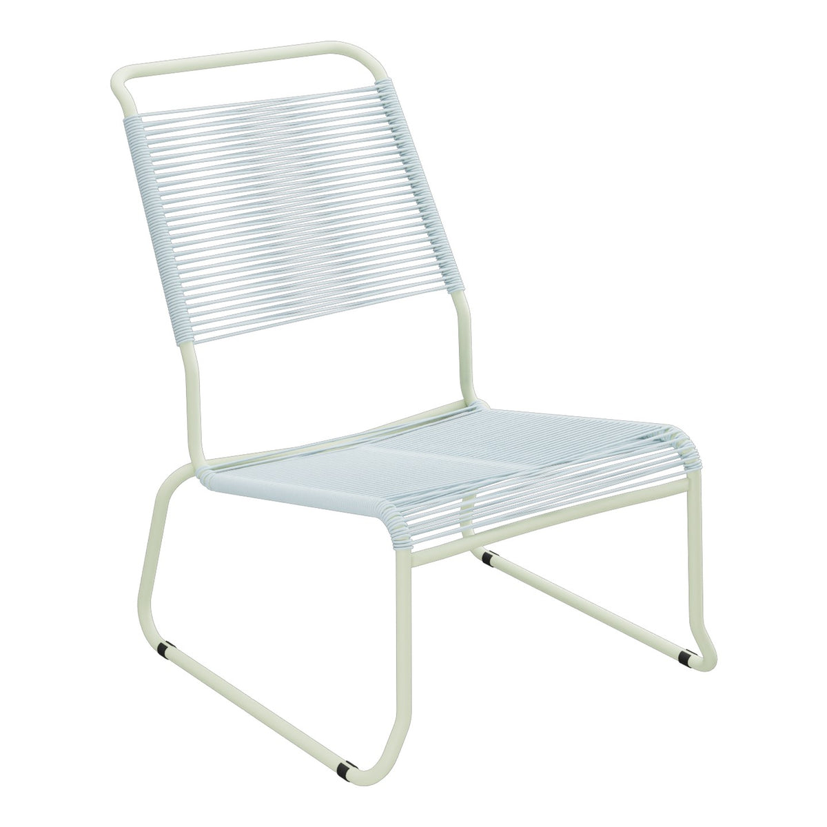Schaffner Säntis Chaise basse Haut dossier luge Spaghetti – Bleu Pastel 51 / Vert Pastel 64