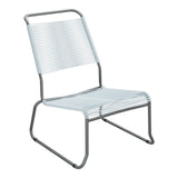 Schaffner Säntis Chaise basse Haut dossier luge Spaghetti – Bleu Pastel 51 / Graphite 73