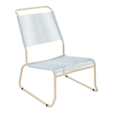 Schaffner Säntis Chaise basse Haut dossier luge Spaghetti – Bleu Pastel 51 / Marron Pastel 83