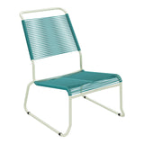 Schaffner Säntis Chaise basse Haut dossier luge Spaghetti – Bleu Kali 56 / Vert Pastel 64