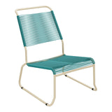 Schaffner Säntis Chaise basse Haut dossier luge Spaghetti – Bleu Kali 56 / Marron Pastel 83
